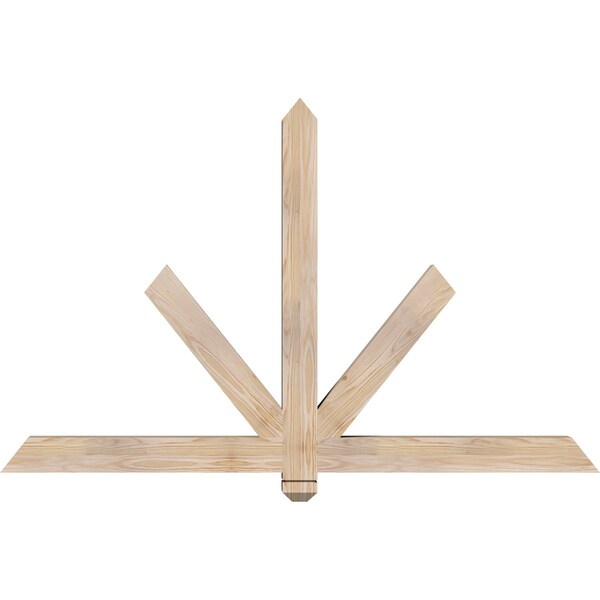 Ekena Millwork Kennewick Smooth Timber Gable Bracket, Douglas Fir, 60"W x 38"H x 3 1/2"D x 3 1/2"F, 15/12 Pitch GBW060X38X0404KEN00SDF - main
